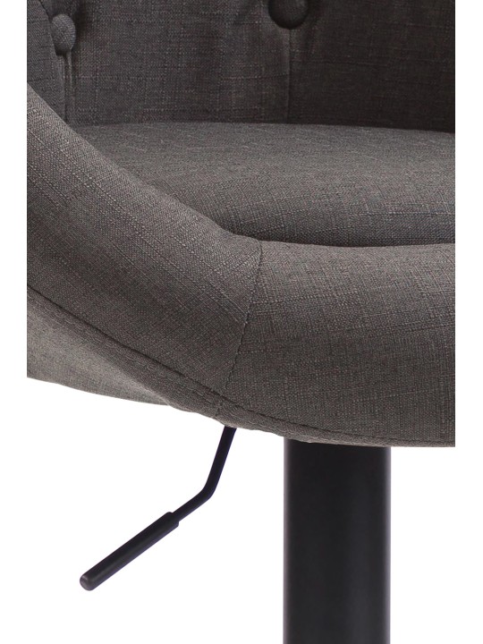 Barkruk London V2 stof, donkergrijs