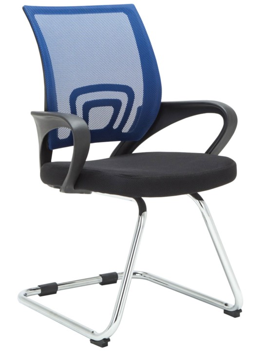 Set van 2 bezoekersstoelen Eureka, blauw