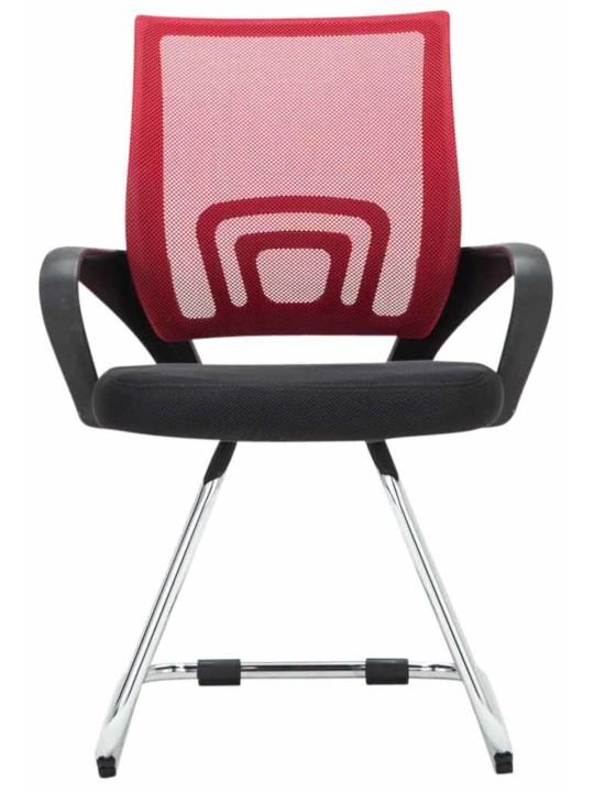 Set van 2 bezoekersstoelen Eureka, rood