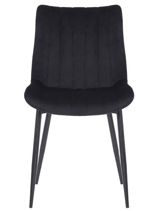 Set van 2 stoelen Rahden fluweel, zwart