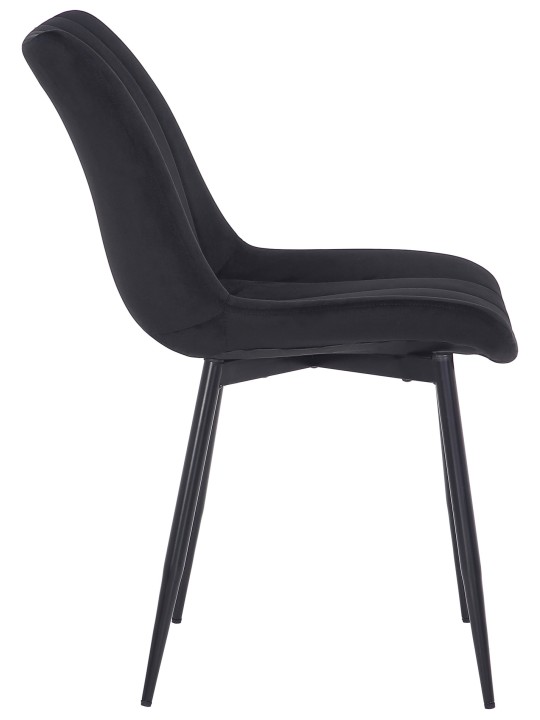 Set van 2 stoelen Rahden fluweel, zwart