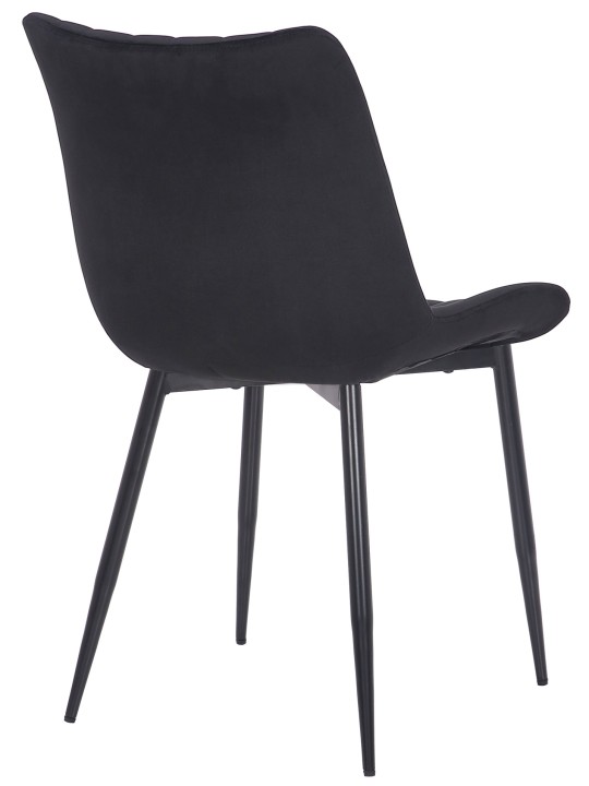 Set van 2 stoelen Rahden fluweel, zwart
