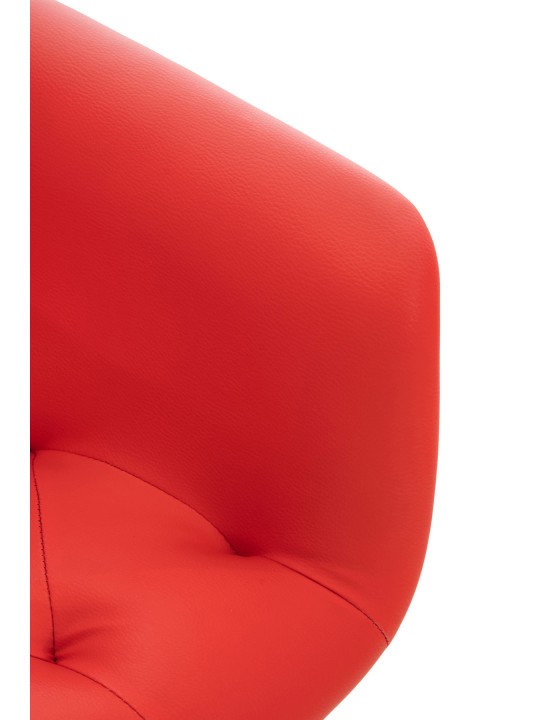 Eetkamerstoel Langford kunstleer, rood