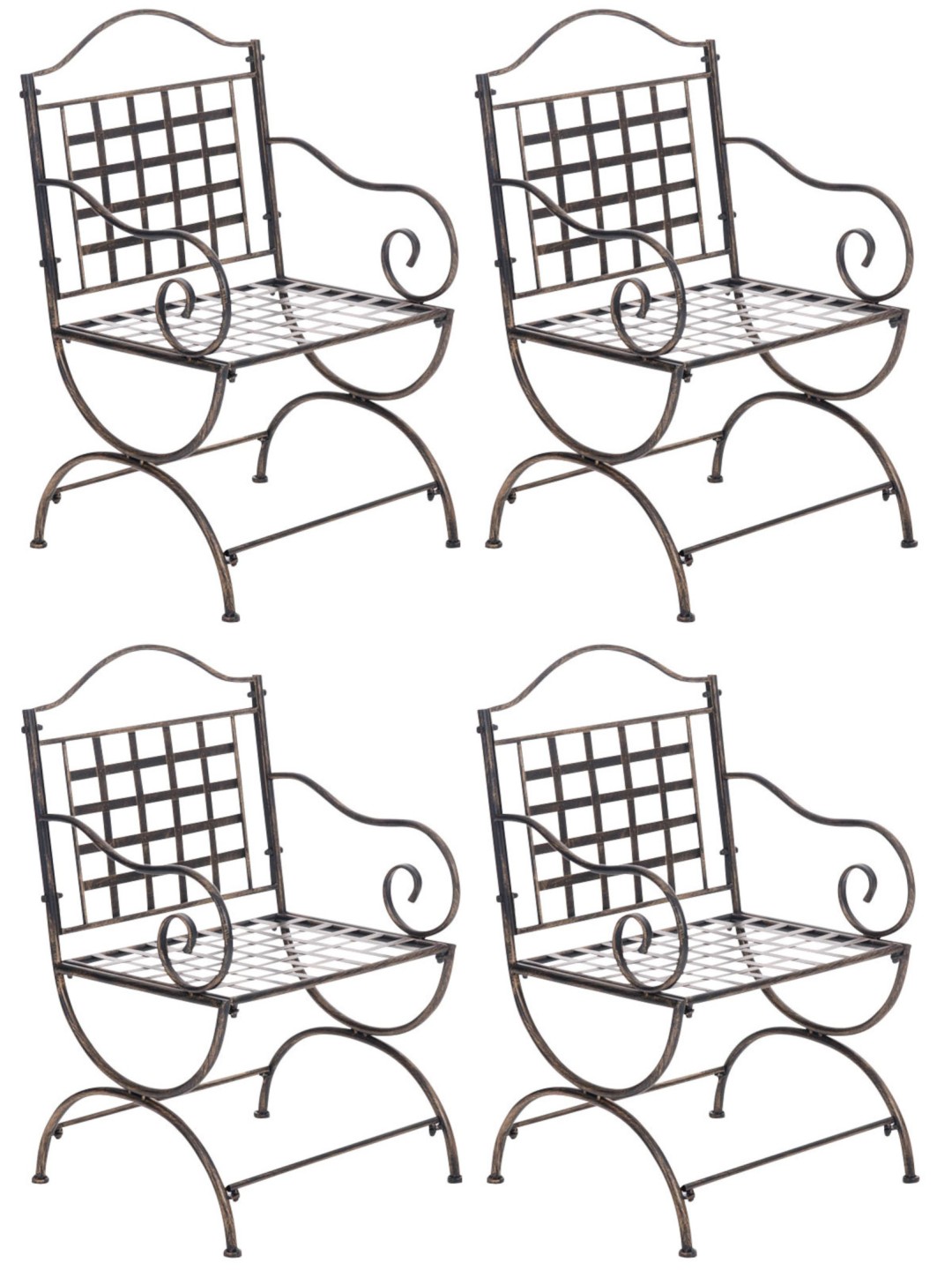 Set van 4 stoelen Lotta, brons
