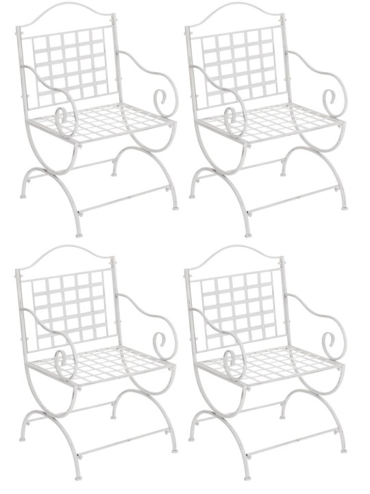 Set van 4 stoelen Lotta, antiek wit