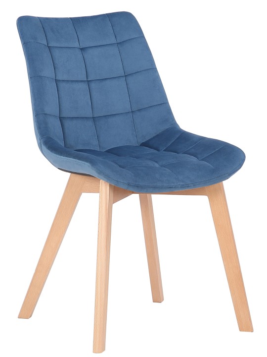 Set van 2 eetkamerstoelen Passaic fluweel, blauw Set van 2 eetkamerstoelen Passaic fluweel, blauw