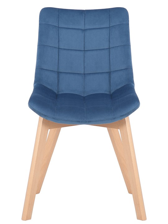 Set van 2 eetkamerstoelen Passaic fluweel, blauw Set van 2 eetkamerstoelen Passaic fluweel, blauw