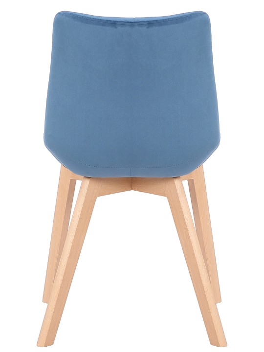 Set van 2 eetkamerstoelen Passaic fluweel, blauw Set van 2 eetkamerstoelen Passaic fluweel, blauw