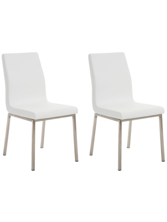 Set van 2 eetkamerstoelen Colmar, wit
