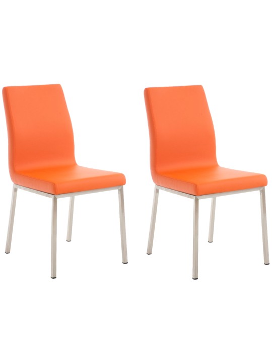 Set van 2 eetkamerstoelen Colmar, oranje Set van 2 eetkamerstoelen Colmar, oranje