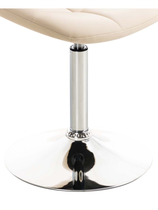 Set van 2 stoelen Emil kunstleer, crème