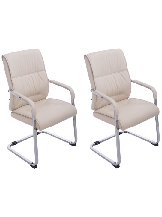 Set van 2 sledestoelen XL Anubis, crème