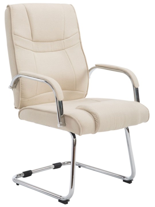 Set van 2 stoelen Attila stof, crème