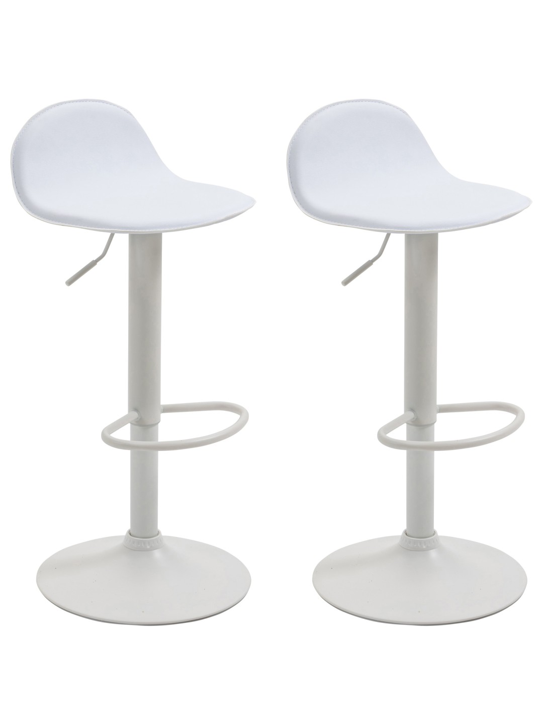 Set van 2 barkrukken Lana V2, wit