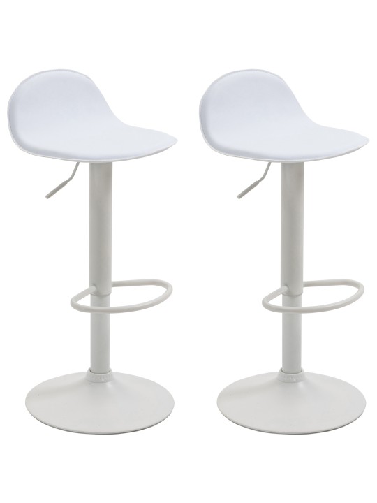 Set van 2 barkrukken Lana V2, wit Set van 2 barkrukken Lana V2, wit