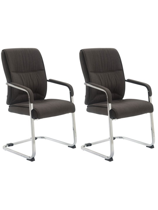 Set van 2 sledestoelen XL Anubis stof, donkergrijs