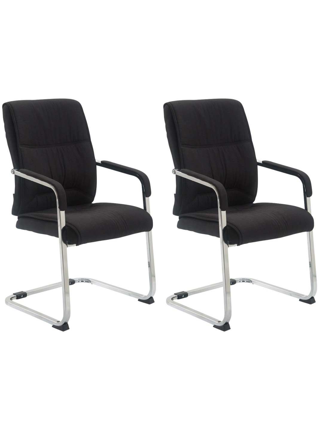 Set van 2 sledestoelen XL Anubis stof, zwart