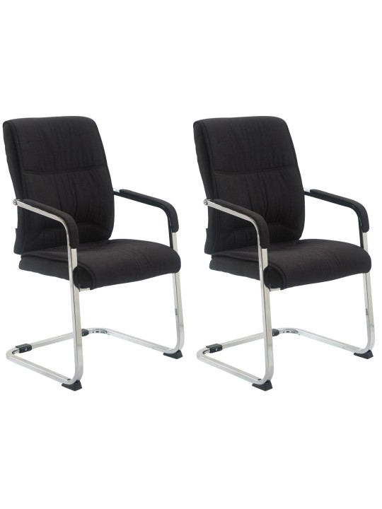 Set van 2 sledestoelen XL Anubis stof, zwart