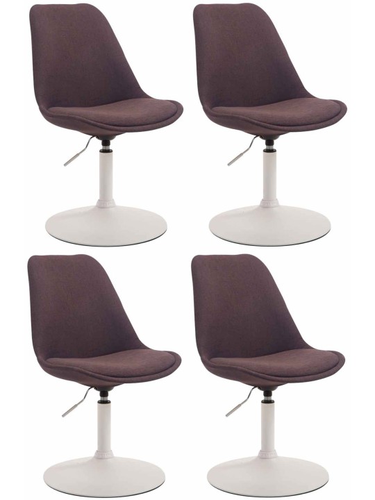 Set van 4 stoelen Maverick W stof, bruin