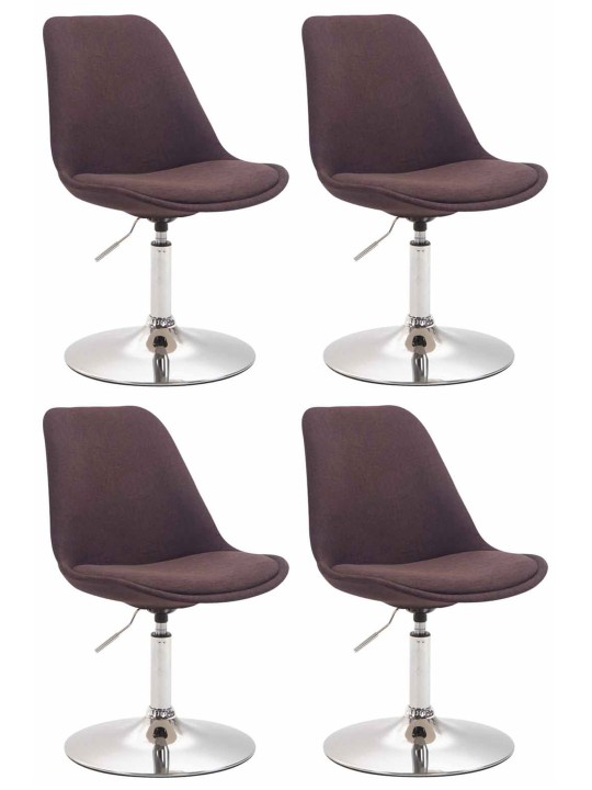Set van 4 stoelen Maverick C stof, bruin