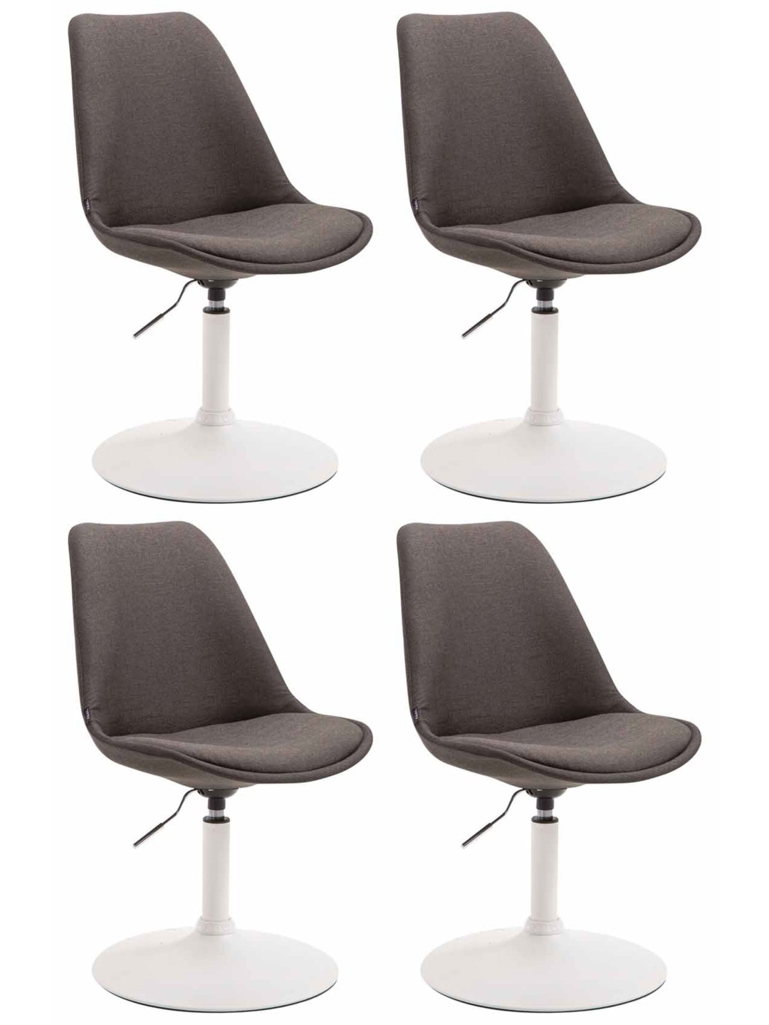 Set van 4 stoelen Maverick W stof, donkergrijs