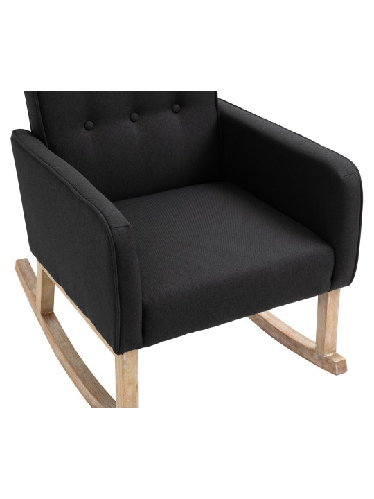 Schommelstoel Dream stof, zwart