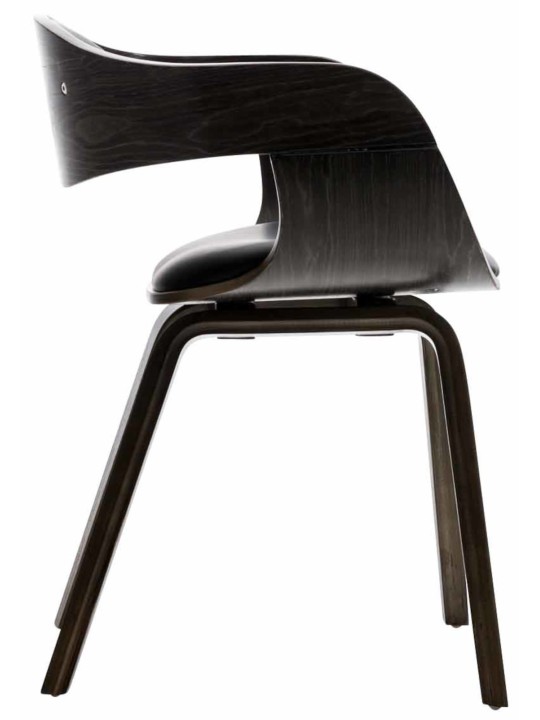 Set van 2 stoelen Kingston kunstleer, zwart/grijs