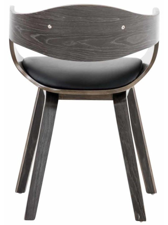 Set van 2 stoelen Kingston kunstleer, zwart/grijs