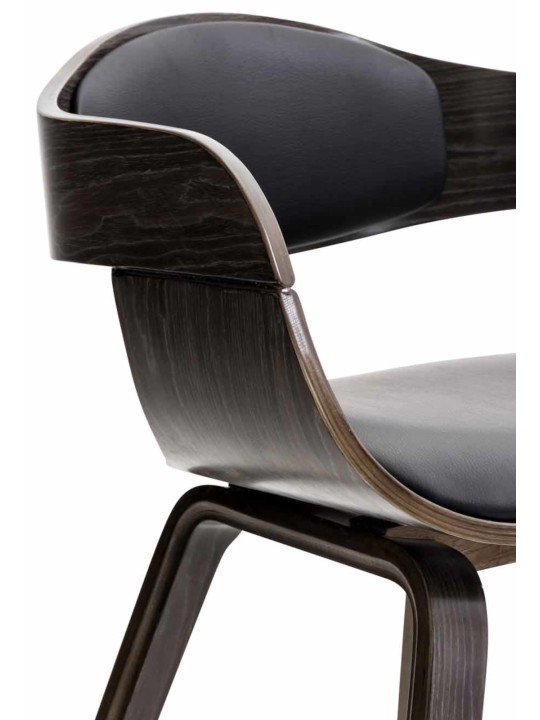 Set van 2 stoelen Kingston kunstleer, zwart/grijs