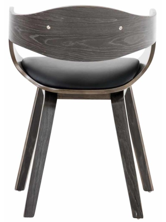 Set van 2 stoelen Kingston kunstleer, zwart/grijs