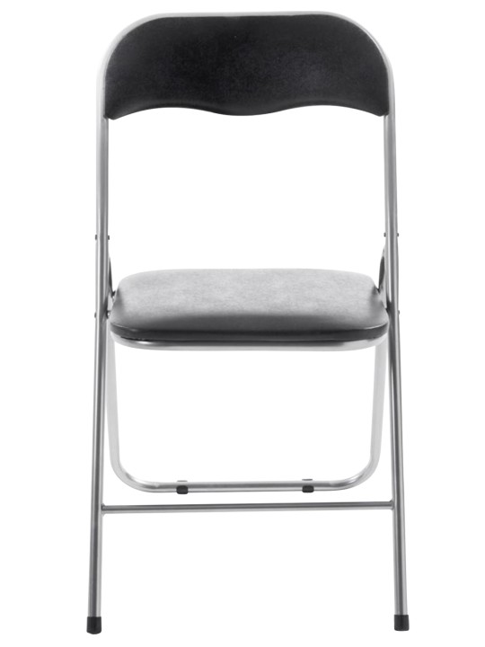 Set van 2 klapstoelen Felix, zwart/zilver