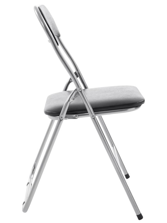 Set van 2 klapstoelen Felix, zwart/zilver
