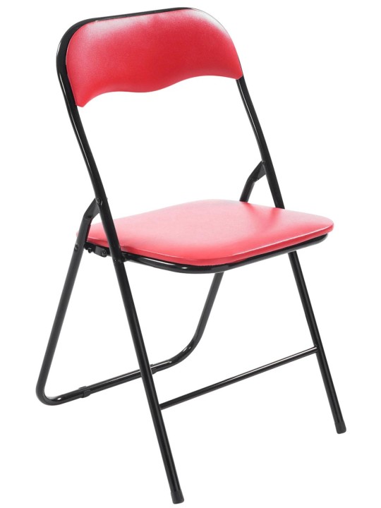Set van 2 klapstoelen Felix, rood/zwart Set van 2 klapstoelen Felix, rood/zwart