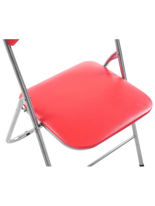 Set van 2 klapstoelen Felix, rood/zilver