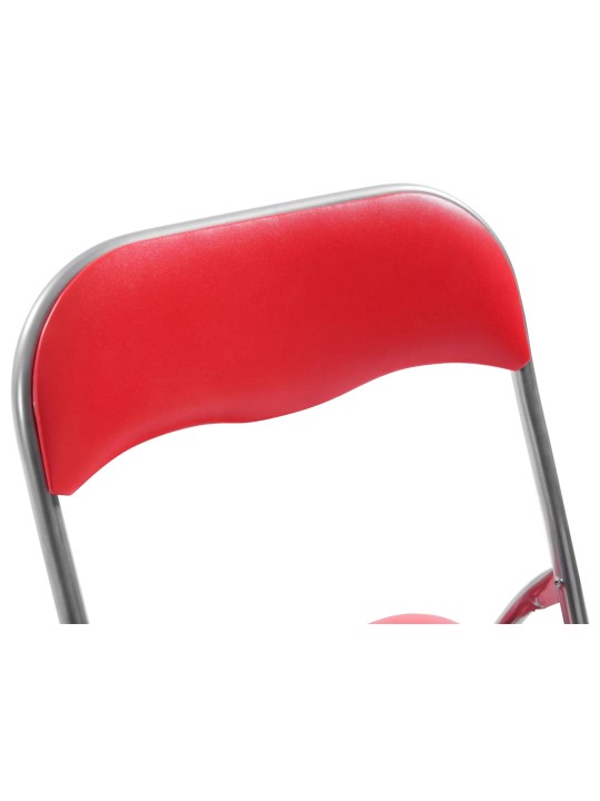 Set van 4 klapstoelen Felix, rood/zilver Set van 4 klapstoelen Felix, rood/zilver