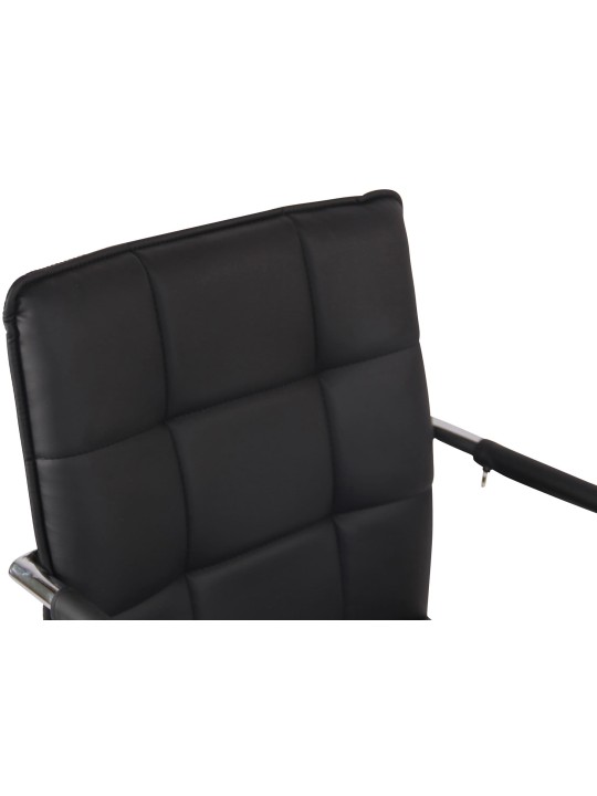 Set van 2 bezoekersstoelen Gandia kunstleer chroom, zwart Set van 2 bezoekersstoelen Gandia kunstleer chroom, zwart