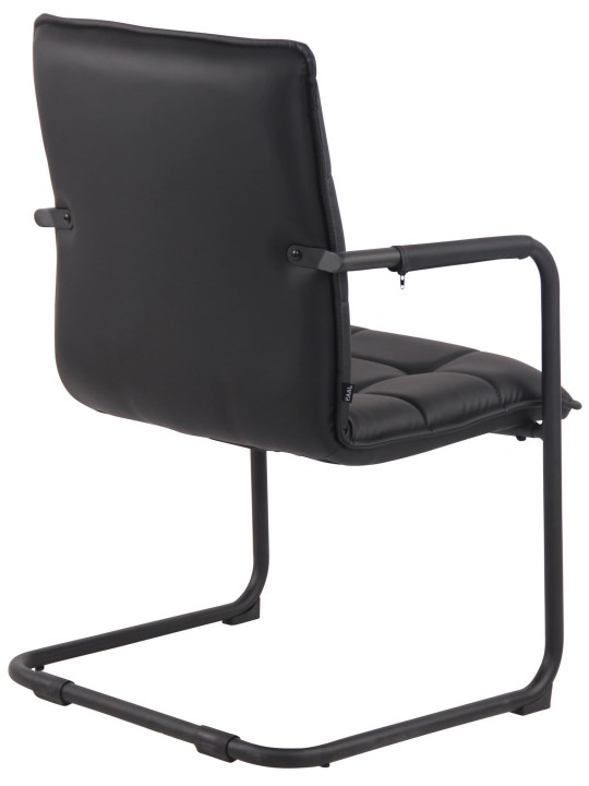 Set van 2 bezoekersstoelen Gandia kunstleer, zwart Set van 2 bezoekersstoelen Gandia kunstleer, zwart