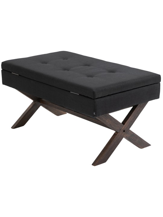 Bank Namaro stof antiek, zwart