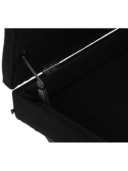 Bank Namaro stof antiek, zwart