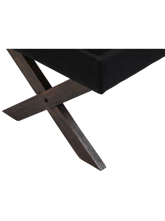 Bank Namaro stof antiek, zwart