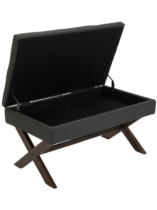 Bank Namaro stof antiek, donkergrijs