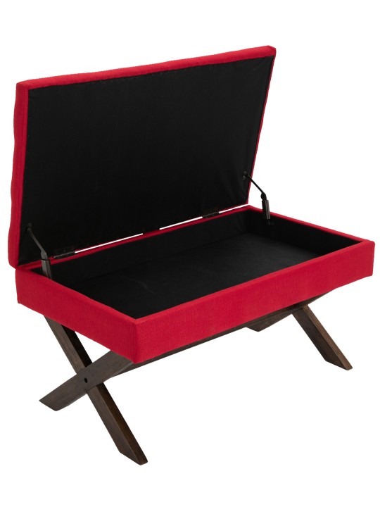 Bank Namaro stof antiek, rood