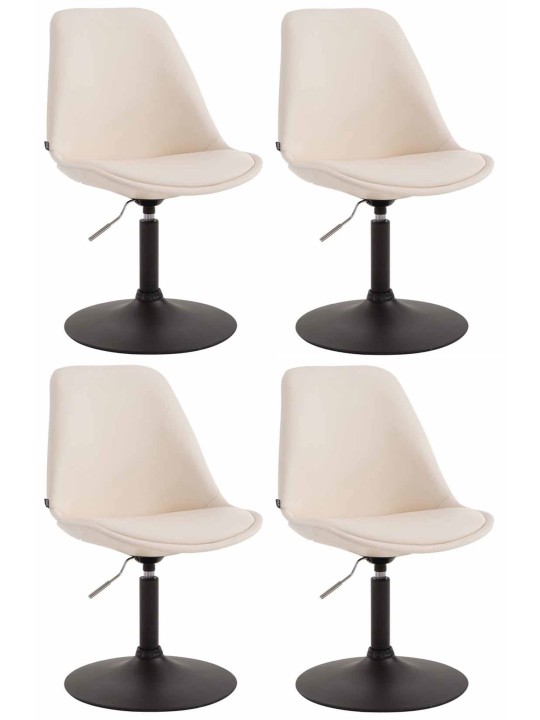 Set van 4 eetkamerstoelen Maverick B kunstleer, crème Set van 4 eetkamerstoelen Maverick B kunstleer, crème