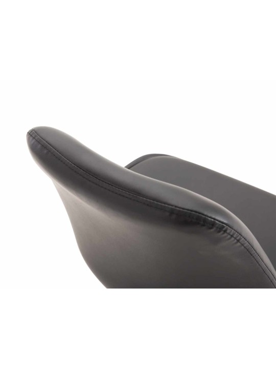 Set van 4 eetkamerstoelen Maverick B kunstleer, zwart