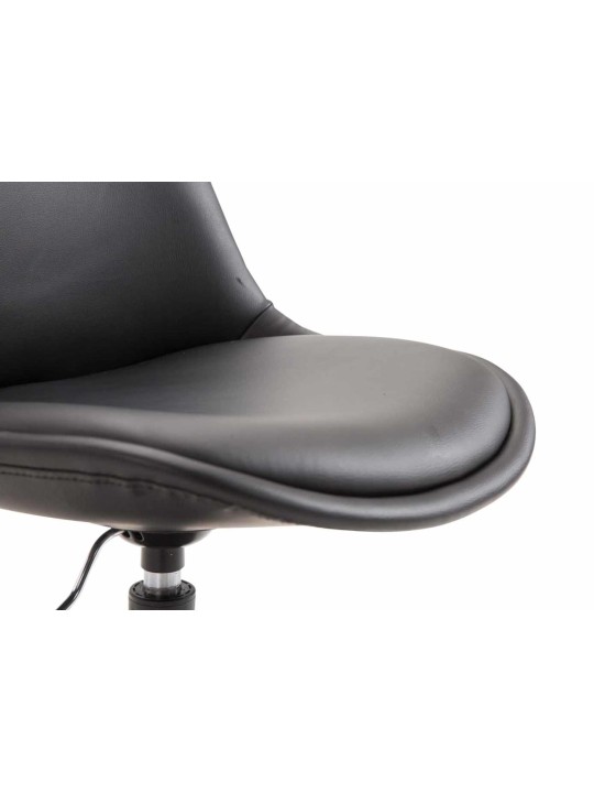 Set van 4 eetkamerstoelen Maverick B kunstleer, zwart