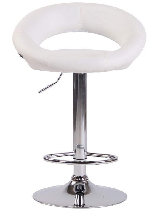 Set van 2 barkrukken Olinda kunstleer chroom, wit