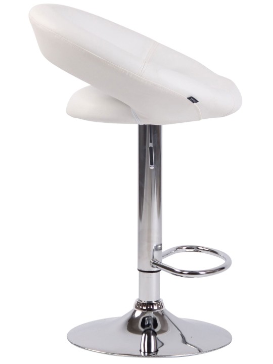 Set van 2 barkrukken Olinda kunstleer chroom, wit