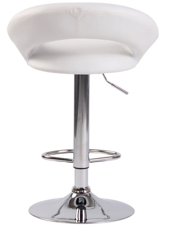 Set van 2 barkrukken Olinda kunstleer chroom, wit