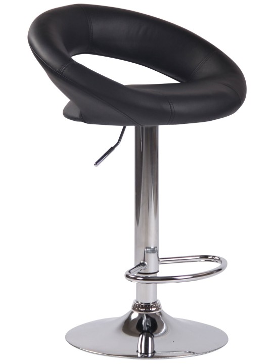 Set van 2 barkrukken Olinda kunstleer chroom, zwart