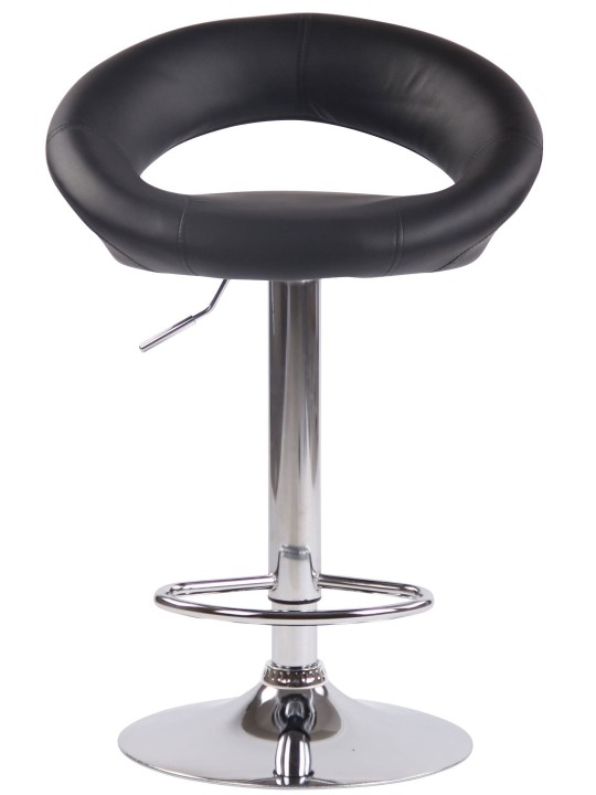 Set van 2 barkrukken Olinda kunstleer chroom, zwart